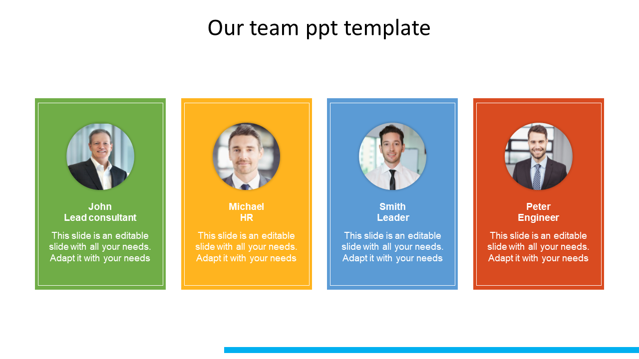 Get our Team PPT Template Themes Presentation Design